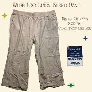 Old Navy Linen Blend Wide Leg Pants